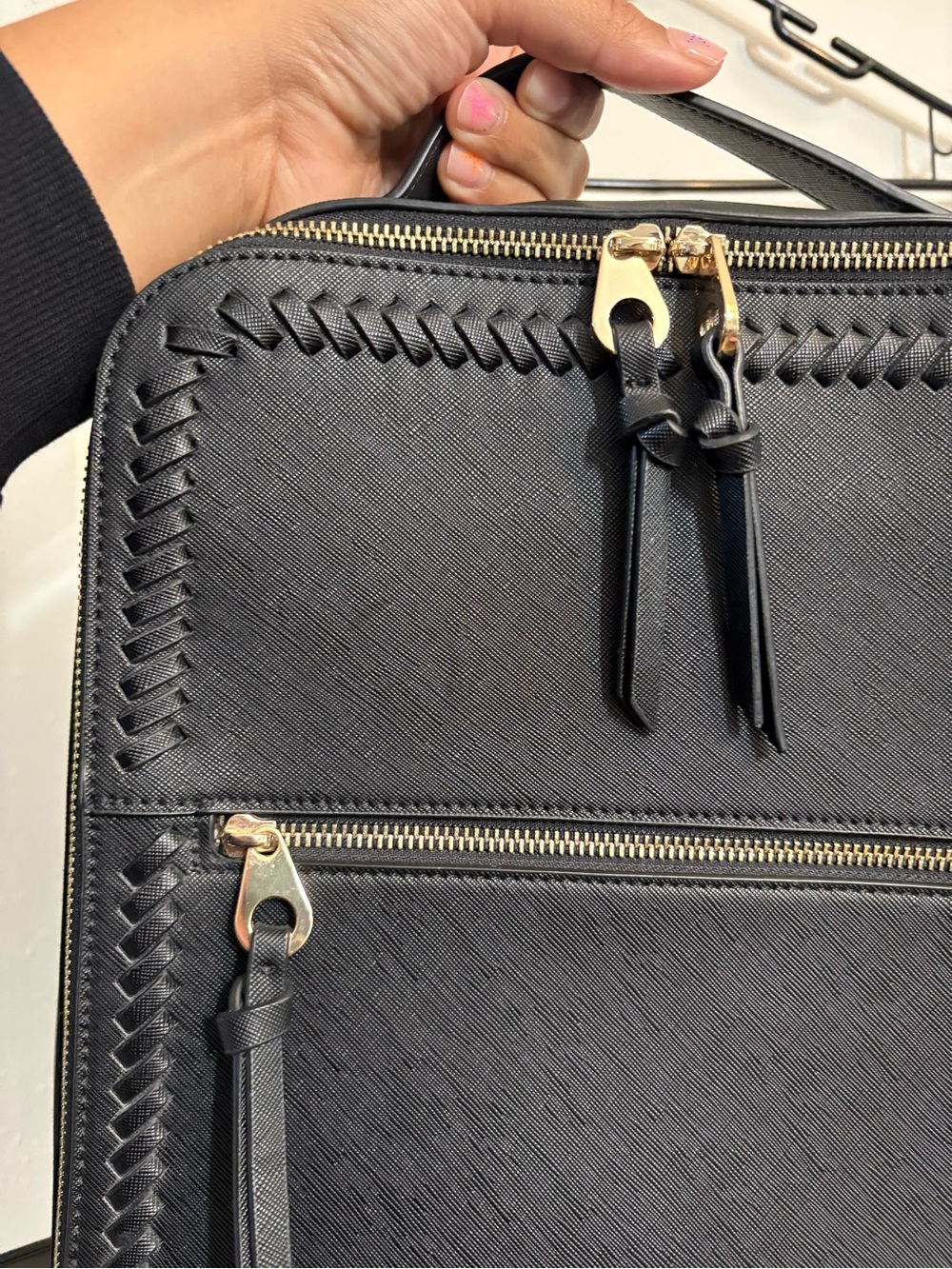 CALPAK Kaya Faux Leather Laptop Backpack Black - Picture 3 of 9